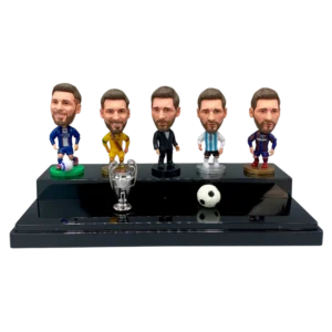 ست فیگور مسی | Lionel Messi Collection | مجموعه 5 عددی + کاپ، توپ و استیج نمایشی