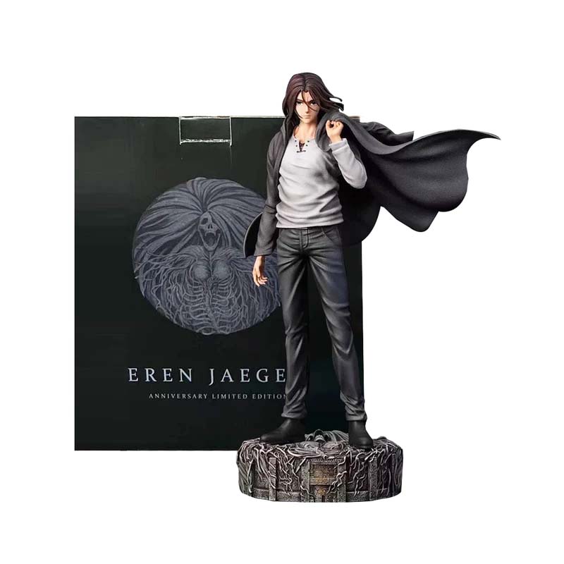 خرید اکشن فیگور Eren Yeager از انیمه Attack on Titan. فیگور ۳۰ سانتی‌متری با دو سر قابل تعویض، مناسب کلکسیون و بازی.